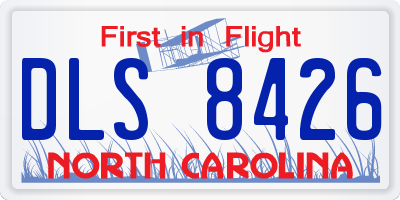 NC license plate DLS8426
