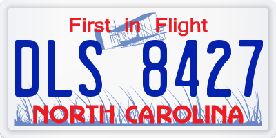 NC license plate DLS8427