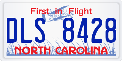 NC license plate DLS8428