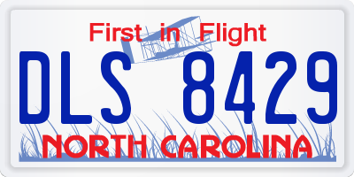 NC license plate DLS8429