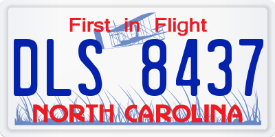 NC license plate DLS8437