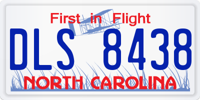 NC license plate DLS8438