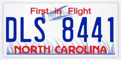 NC license plate DLS8441