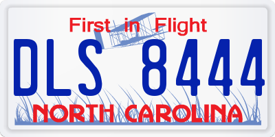 NC license plate DLS8444