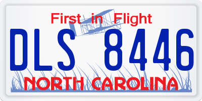 NC license plate DLS8446