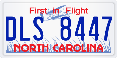 NC license plate DLS8447