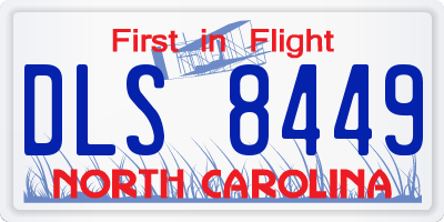 NC license plate DLS8449