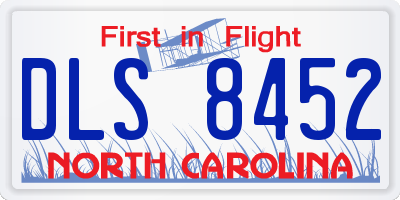 NC license plate DLS8452