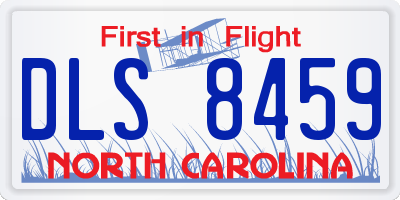 NC license plate DLS8459