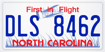 NC license plate DLS8462