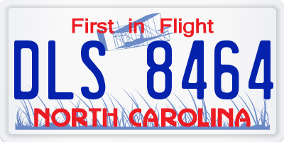 NC license plate DLS8464