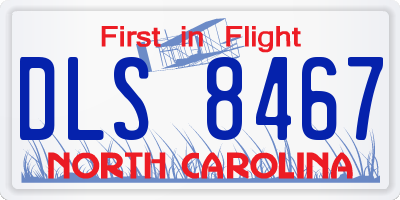 NC license plate DLS8467
