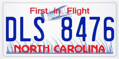 NC license plate DLS8476