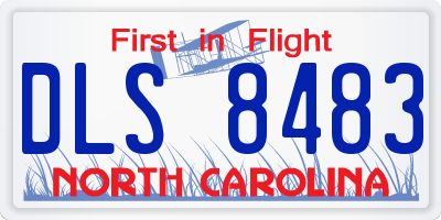 NC license plate DLS8483