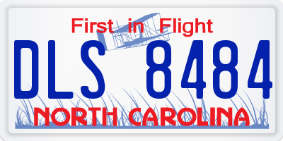 NC license plate DLS8484