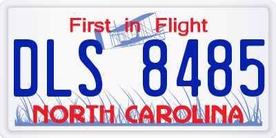 NC license plate DLS8485