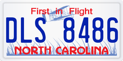 NC license plate DLS8486