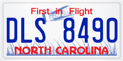 NC license plate DLS8490