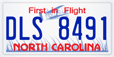 NC license plate DLS8491