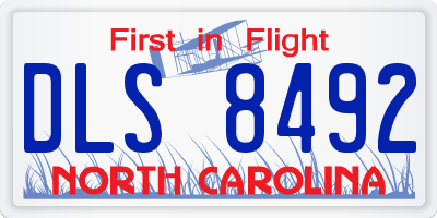 NC license plate DLS8492