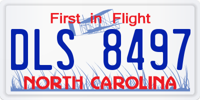 NC license plate DLS8497
