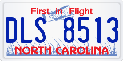 NC license plate DLS8513