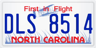 NC license plate DLS8514