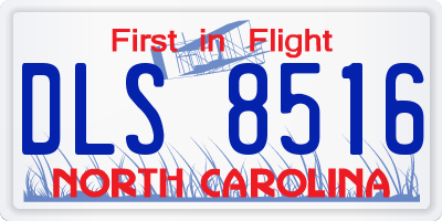 NC license plate DLS8516