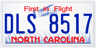 NC license plate DLS8517
