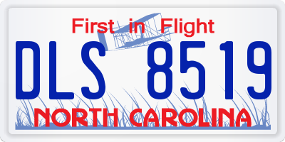 NC license plate DLS8519