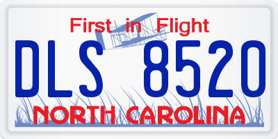 NC license plate DLS8520