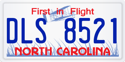 NC license plate DLS8521