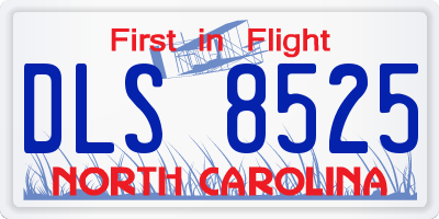 NC license plate DLS8525