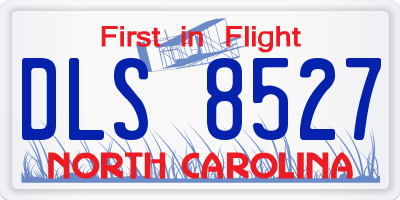 NC license plate DLS8527