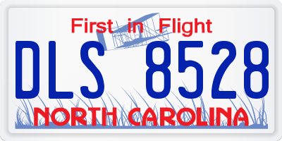NC license plate DLS8528