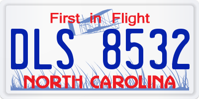 NC license plate DLS8532