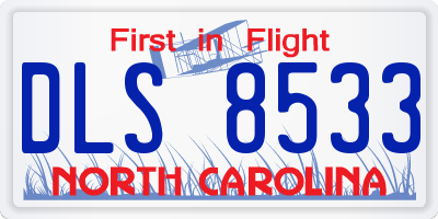 NC license plate DLS8533