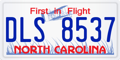 NC license plate DLS8537