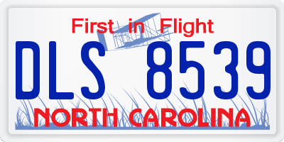 NC license plate DLS8539