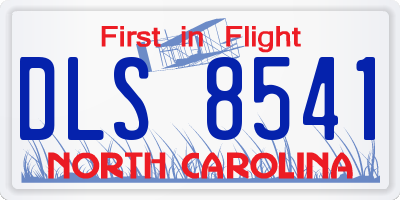 NC license plate DLS8541