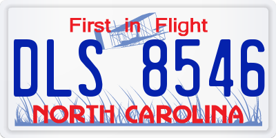 NC license plate DLS8546