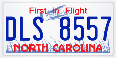 NC license plate DLS8557