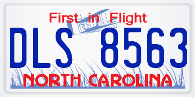 NC license plate DLS8563