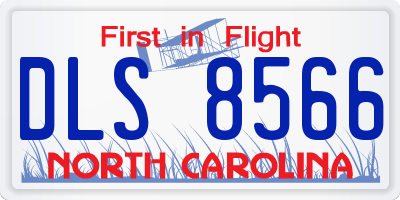 NC license plate DLS8566