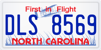 NC license plate DLS8569