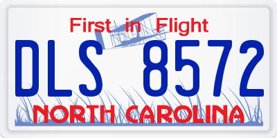 NC license plate DLS8572