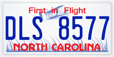 NC license plate DLS8577