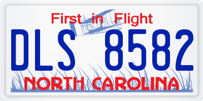 NC license plate DLS8582