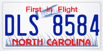 NC license plate DLS8584