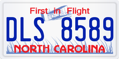NC license plate DLS8589